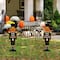 Glitzhome® 32"H Halloween Metal Nutcracker and HAPPY HALLOWEEN Yard Stake Set